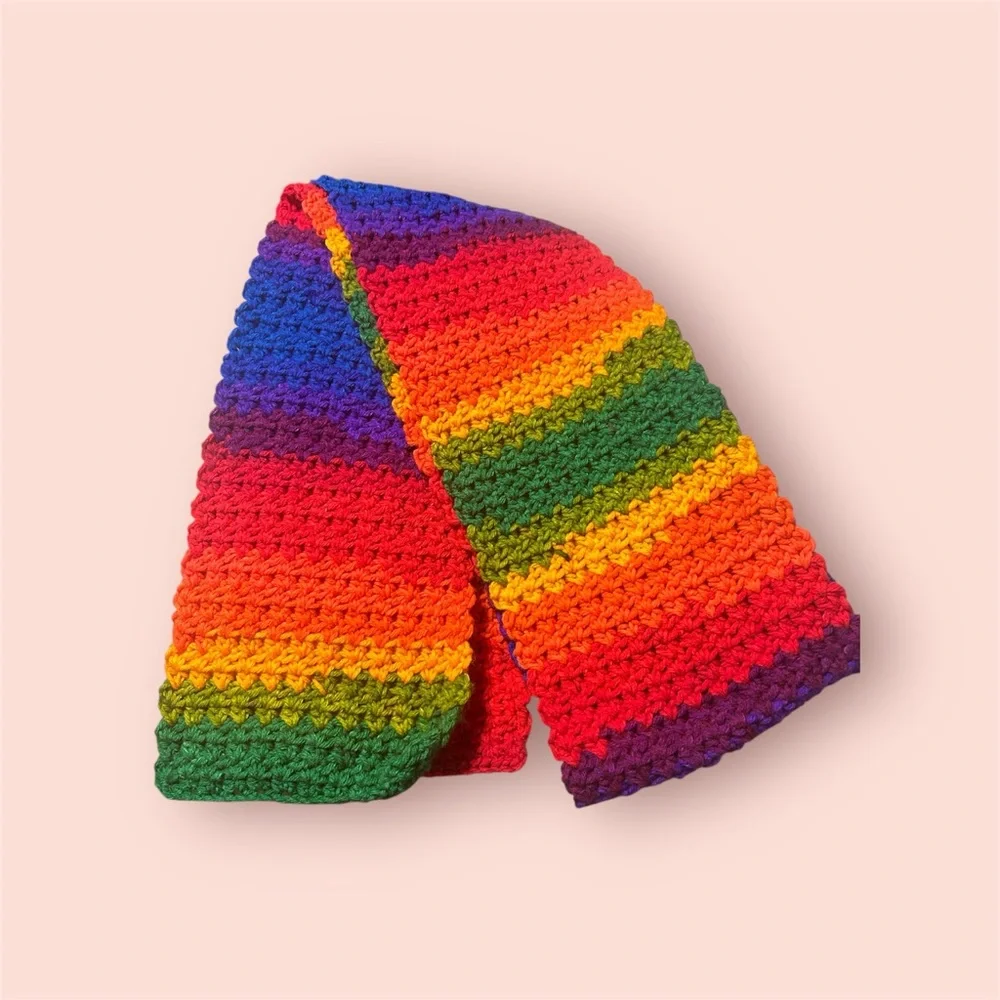 Rainbow Color Pride Scarf 7.5w75” long